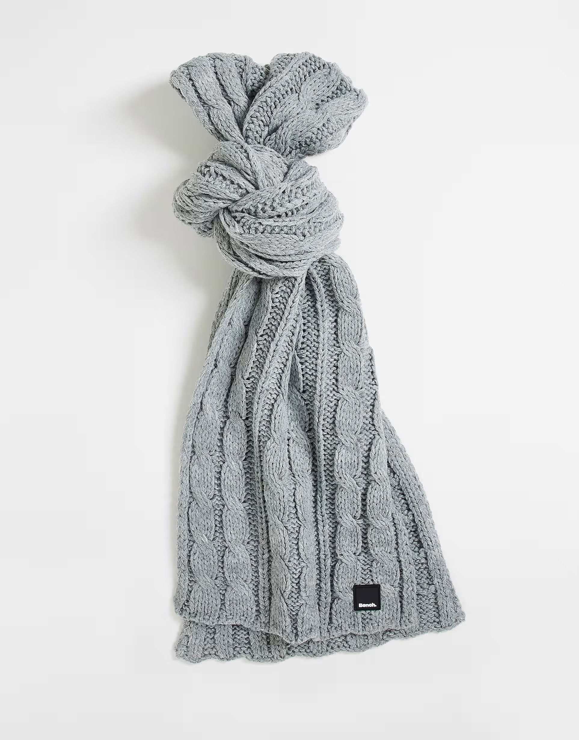 Bench cable knit scarf in grey | ASOS (Global)