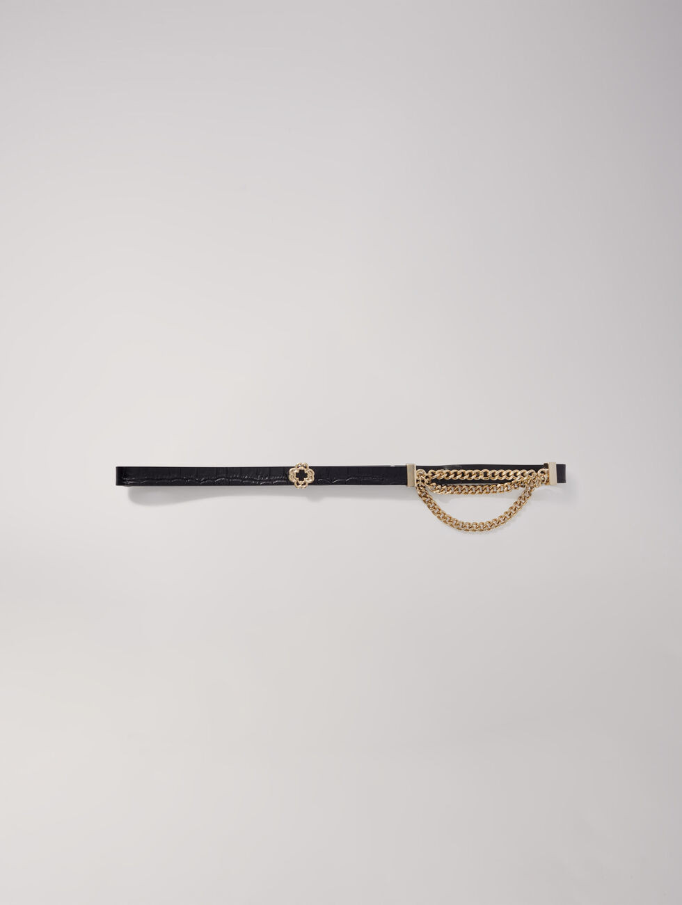 Clover leather and chain belt | Maje US | Maje US