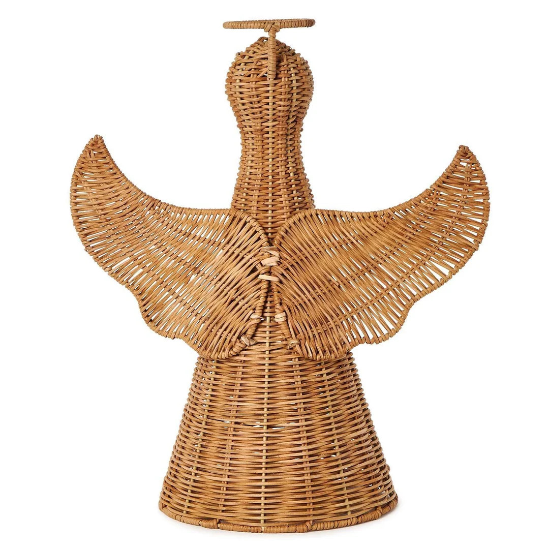 Hand Crafted Large Rattan Angel | The Horseshoe Crab