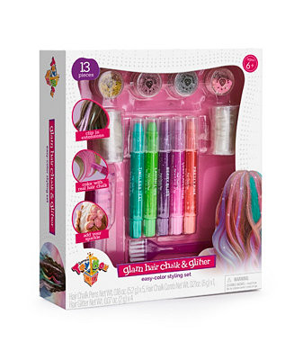 Glam Hair Chalk Glitter Easy-Color Styling Set | Macy's