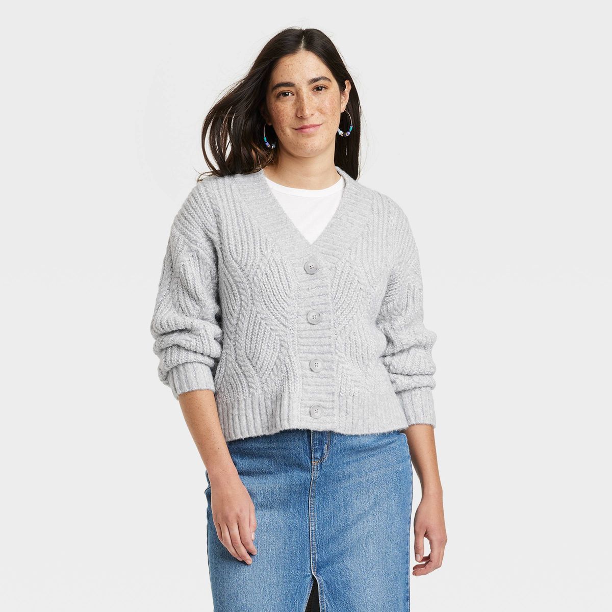 Women's Cable Lurex Cardigan - Universal Thread™ | Target