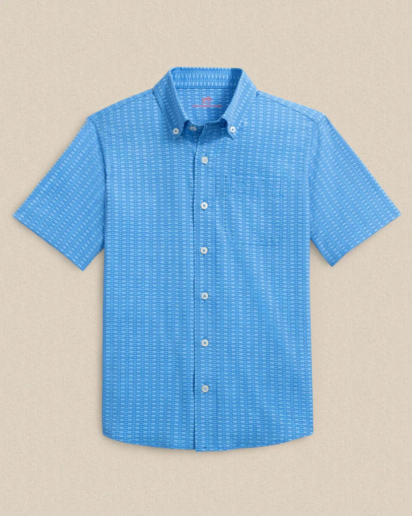 Boys Pop Lock & Dock It Coastal Breeze® Short Sleeve Sport Shirt | Southern Tide