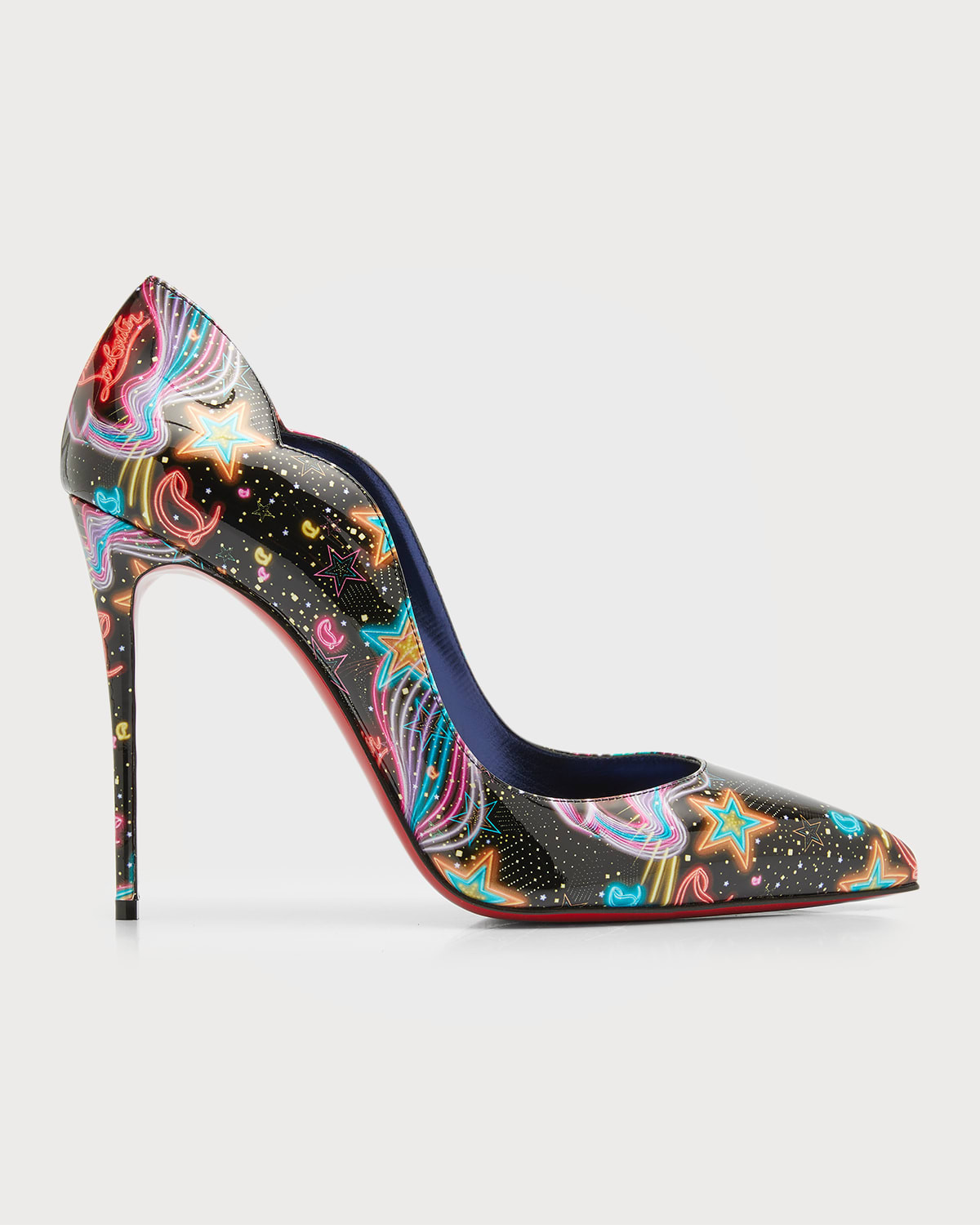 Hot Chick Graphic Logo Red Sole Pumps | Neiman Marcus