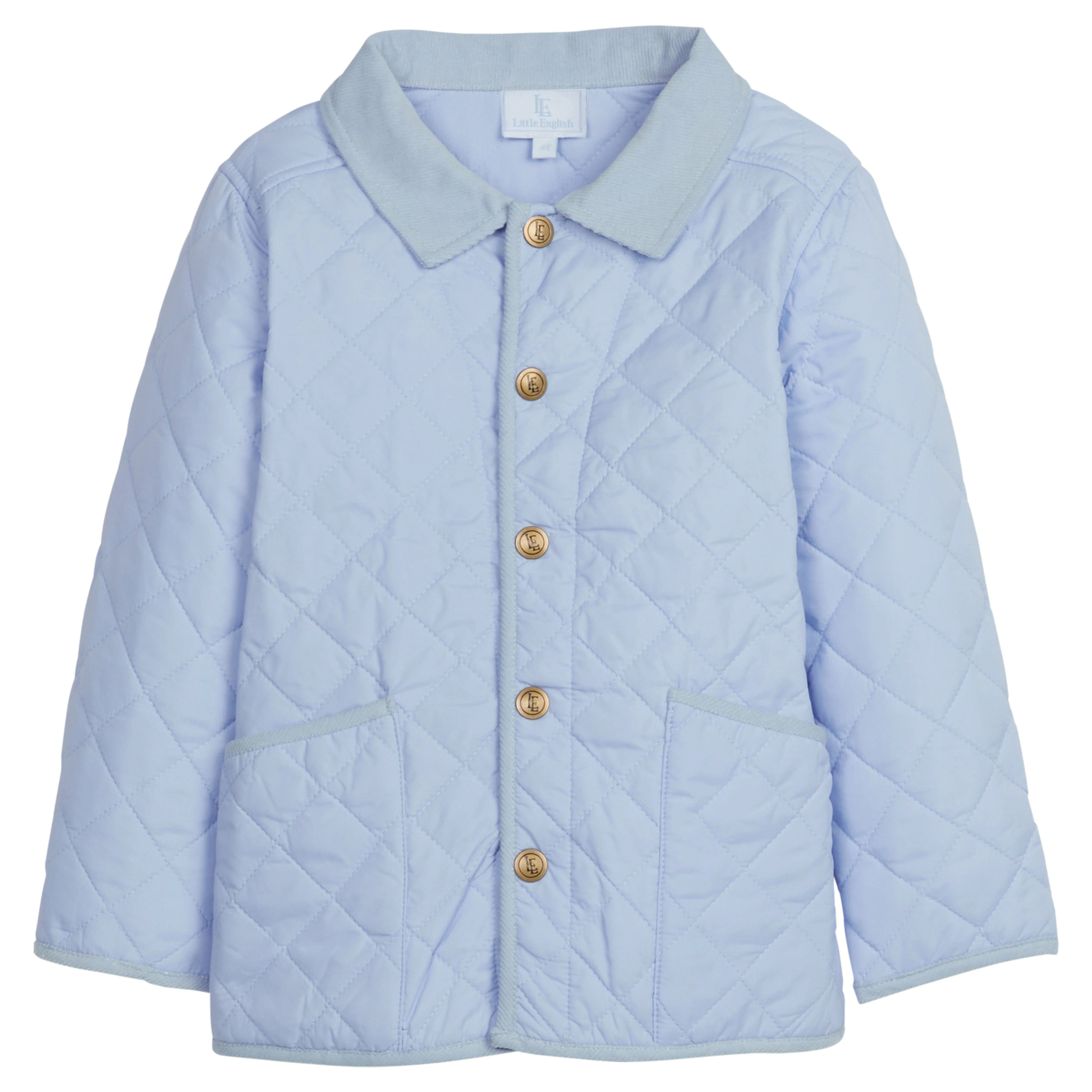Childs Classic Quilted Jacket in Light Blue | Little English | Little English