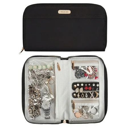 1 Jewelry Case Travel Accessories Organizer Black Holder Storage Necklace Ring | Walmart (US)