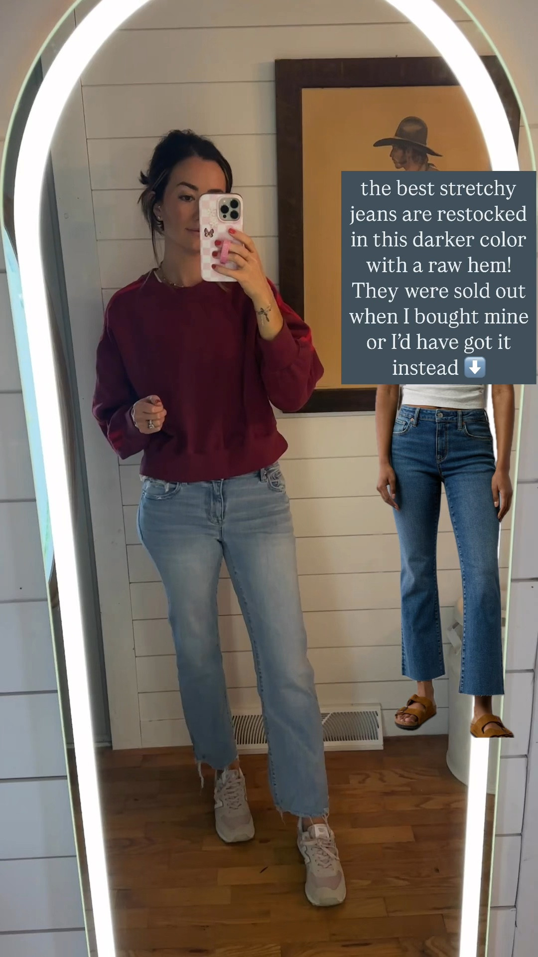 Stretchy jeans restocked and on sale! Extremely soft, stretchy denim that doesn’t get baggy. Run tts - I’m in the 4 long 

#LTKSeasonal #LTKWatchNow #LTKSaleAlert