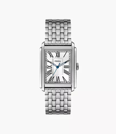 Carraway Three-Hand Stainless Steel Watch | Fossil (US)