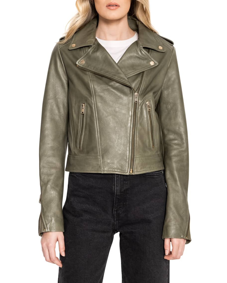 LaMarque Donna Leather Biker Jacket | Neiman Marcus