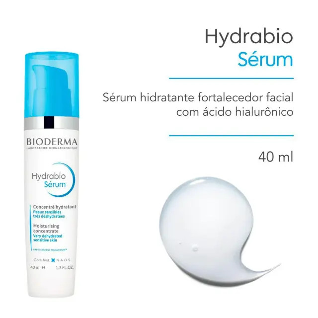 Sérum Concentrado Hidratante e Fortalecedor Bioderma Hydrabio 40ml | DrogaRaia (BR)