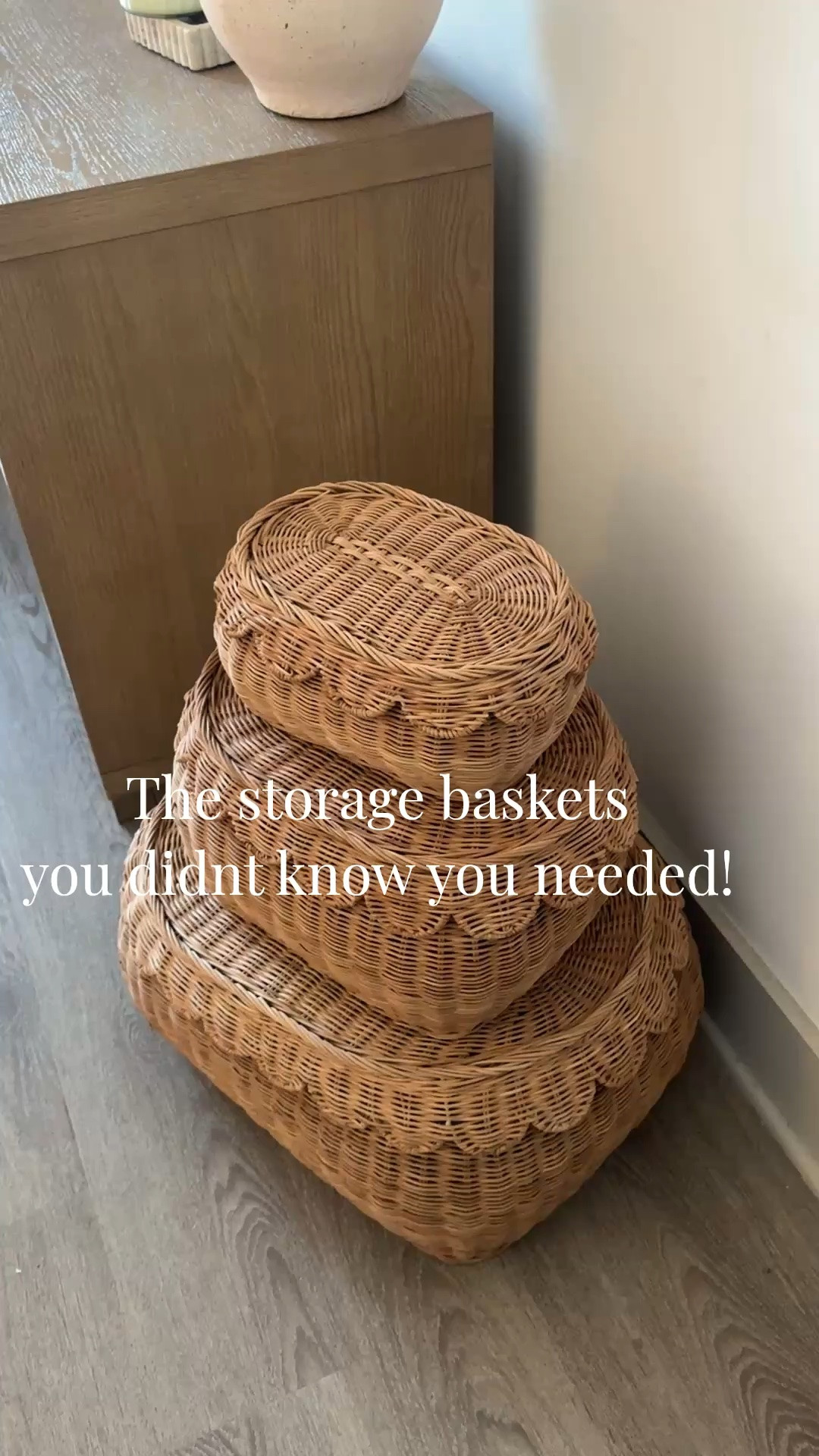I mean these scalloped storage baskets are the cutest right?!

#LTKdayinmylife #LTKHome #LTKSaleAlert