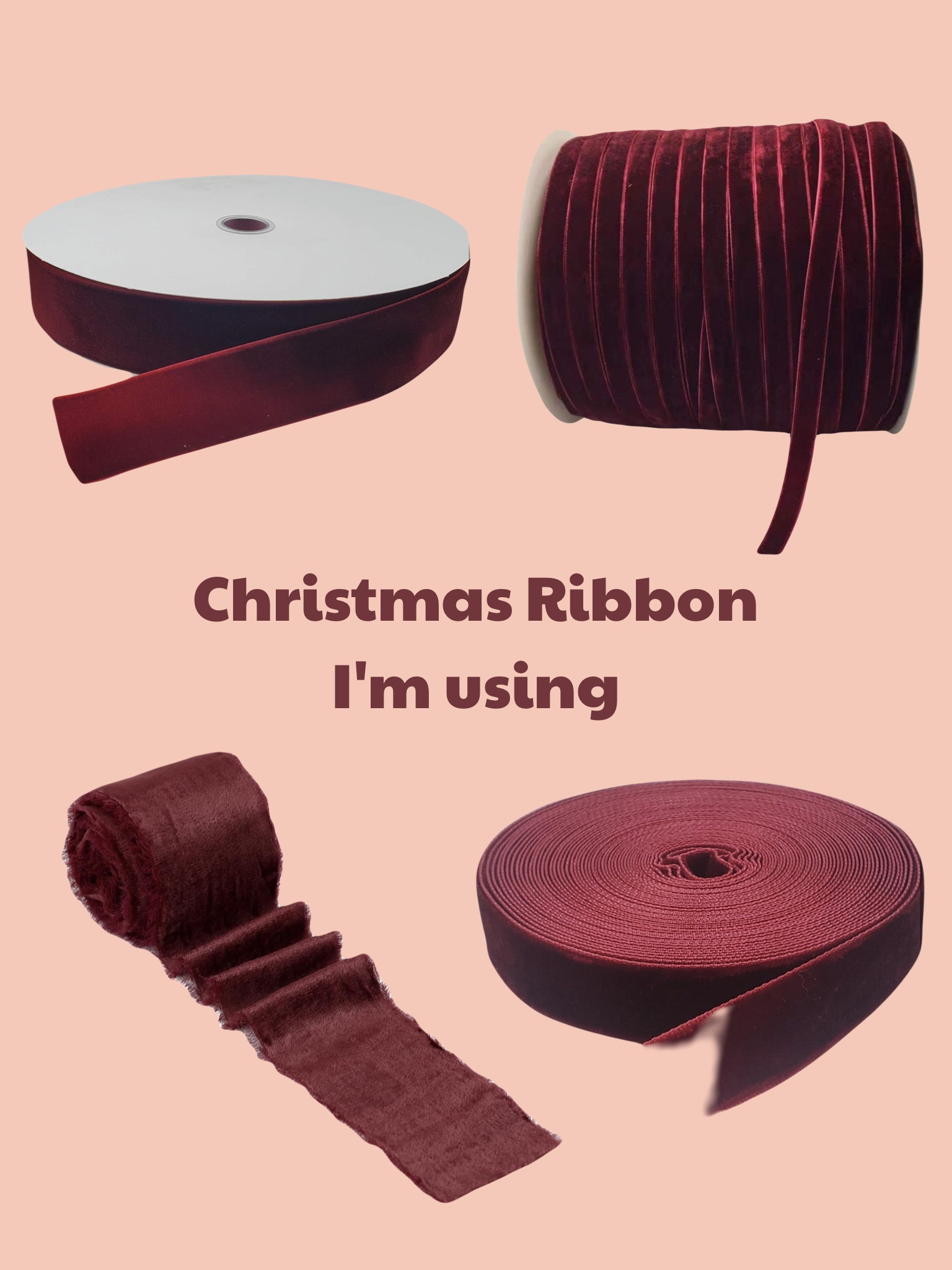 Bought all 4 of these beautiful burgundy shades of ribbon. I placed them on my tree, garland, pots, and wreaths  

#LTKHoliday #LTKHome #LTKSeasonal
