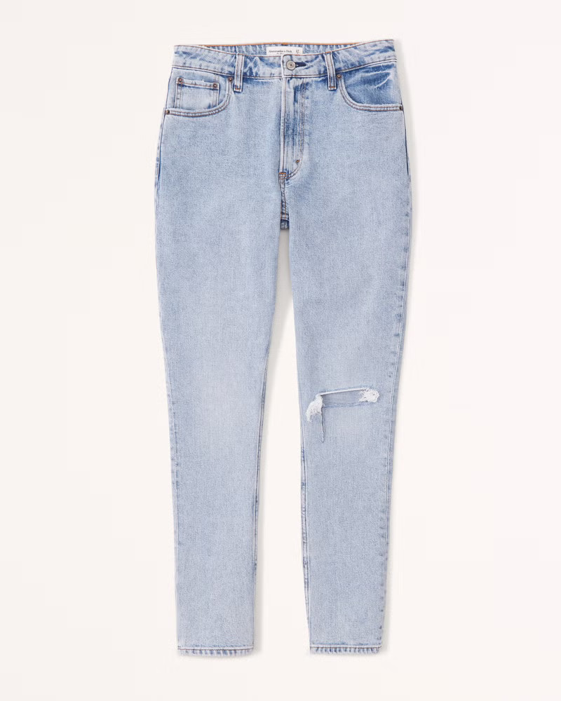 Women's Curve Love High Rise Skinny Jean | Women's Bottoms | Abercrombie.com | Abercrombie & Fitch (US)