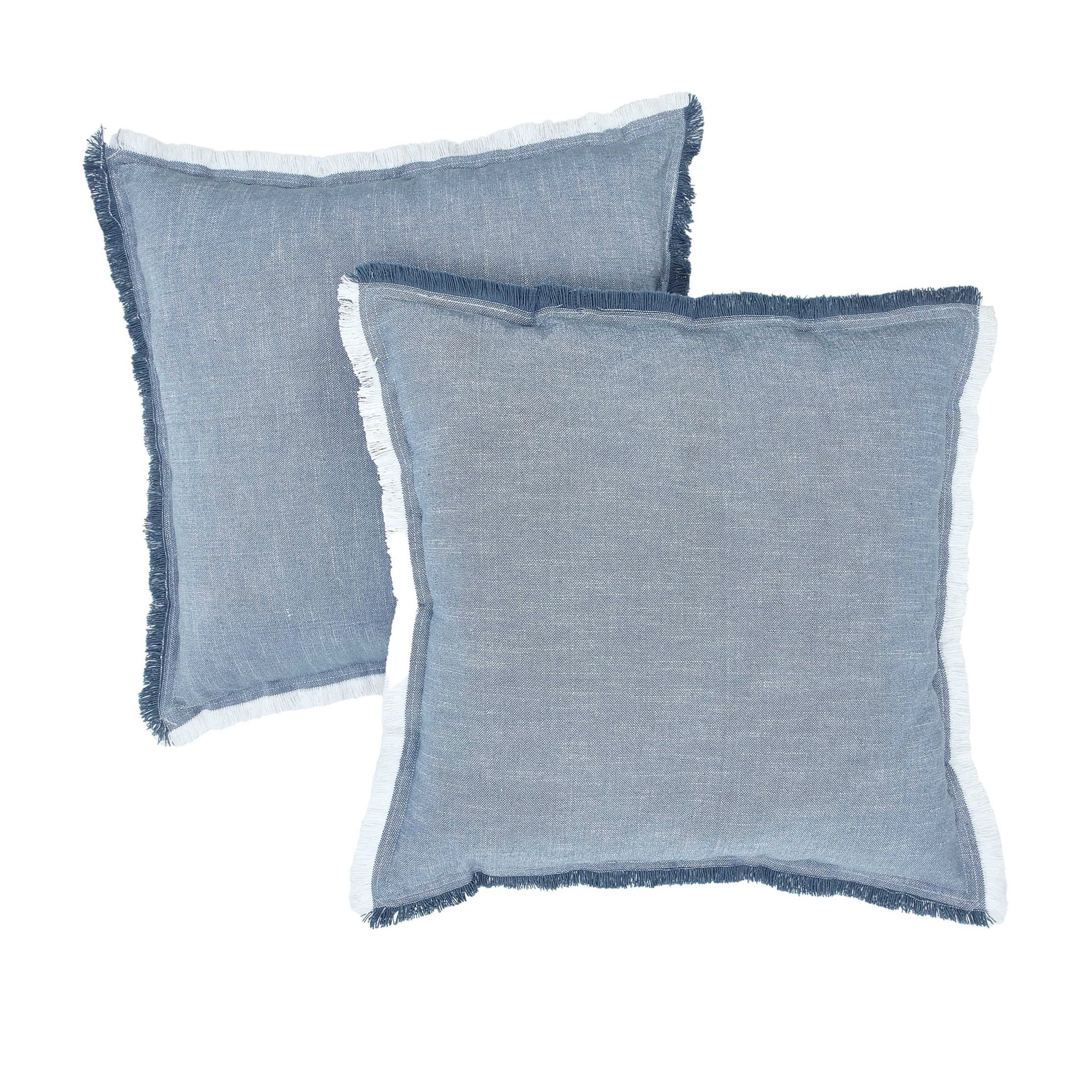 Better Homes & Gardens 20" x 20" Blue Cotton Decorative Pillows (2 Count) | Walmart (US)
