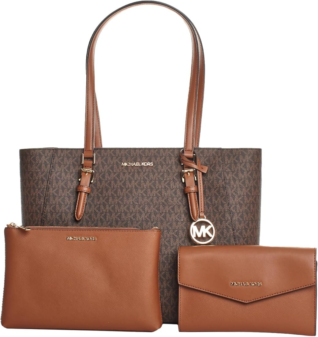 Michael Kors Charlotte Large 3-in-1 Tote Crossbody Handbag Leather | Amazon (US)