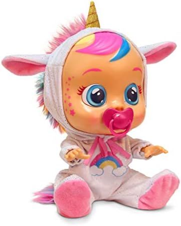 Cry Babies Dreamy the Unicorn 12” Baby Doll | Shimmery Removable Rainbow Pajamas For Girls and ... | Amazon (US)