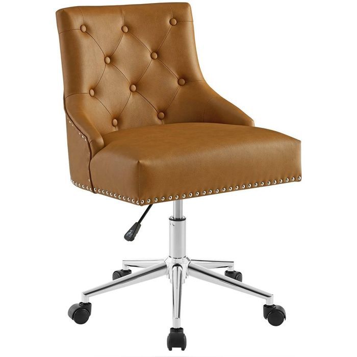 Regent Tufted Button Swivel Faux Leather Office Chair - Modway | Target