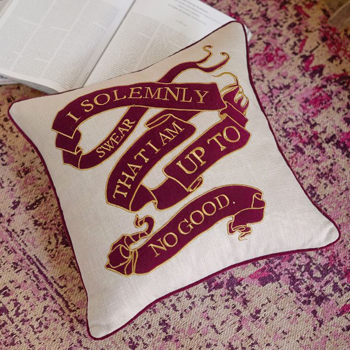 Harry Potter™ Marauder's Map™ Glow-in-the-Dark Pillow Cover | Pottery Barn Teen