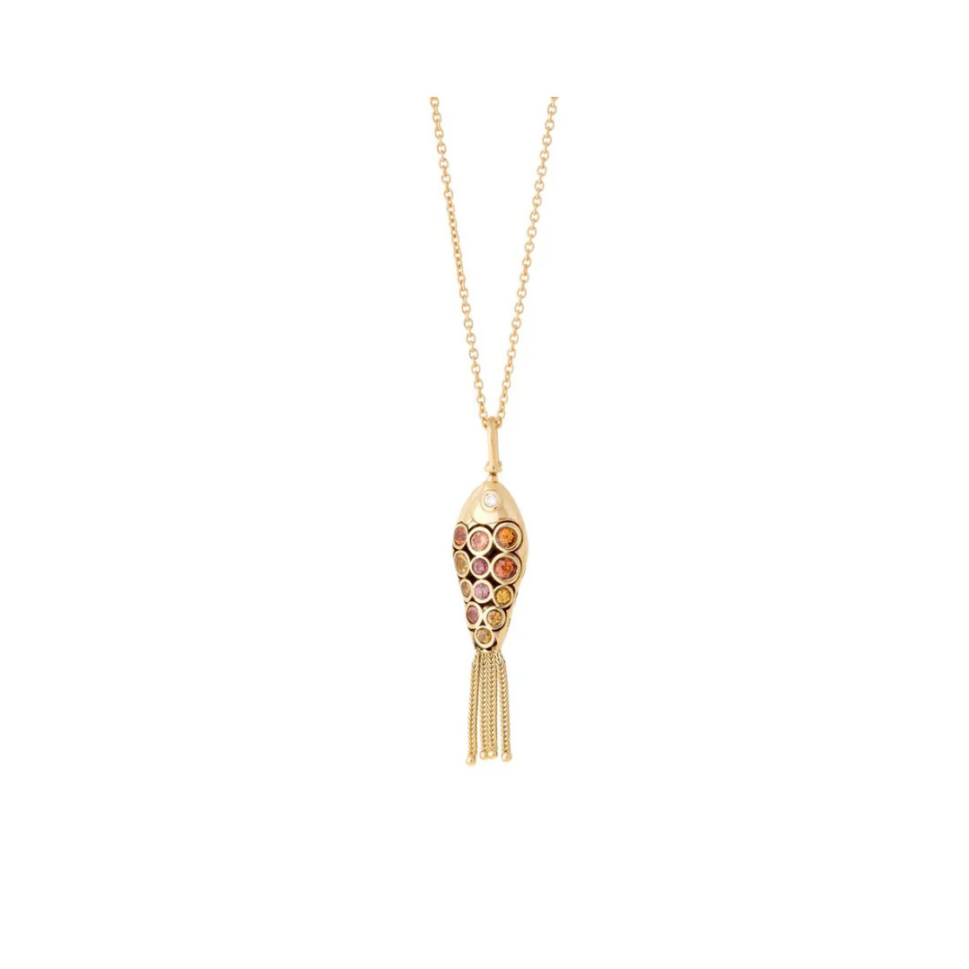 Selim Mouzannar - Fish for Love Sapphire Fish Necklace | Henri Noel Fine Jewelry