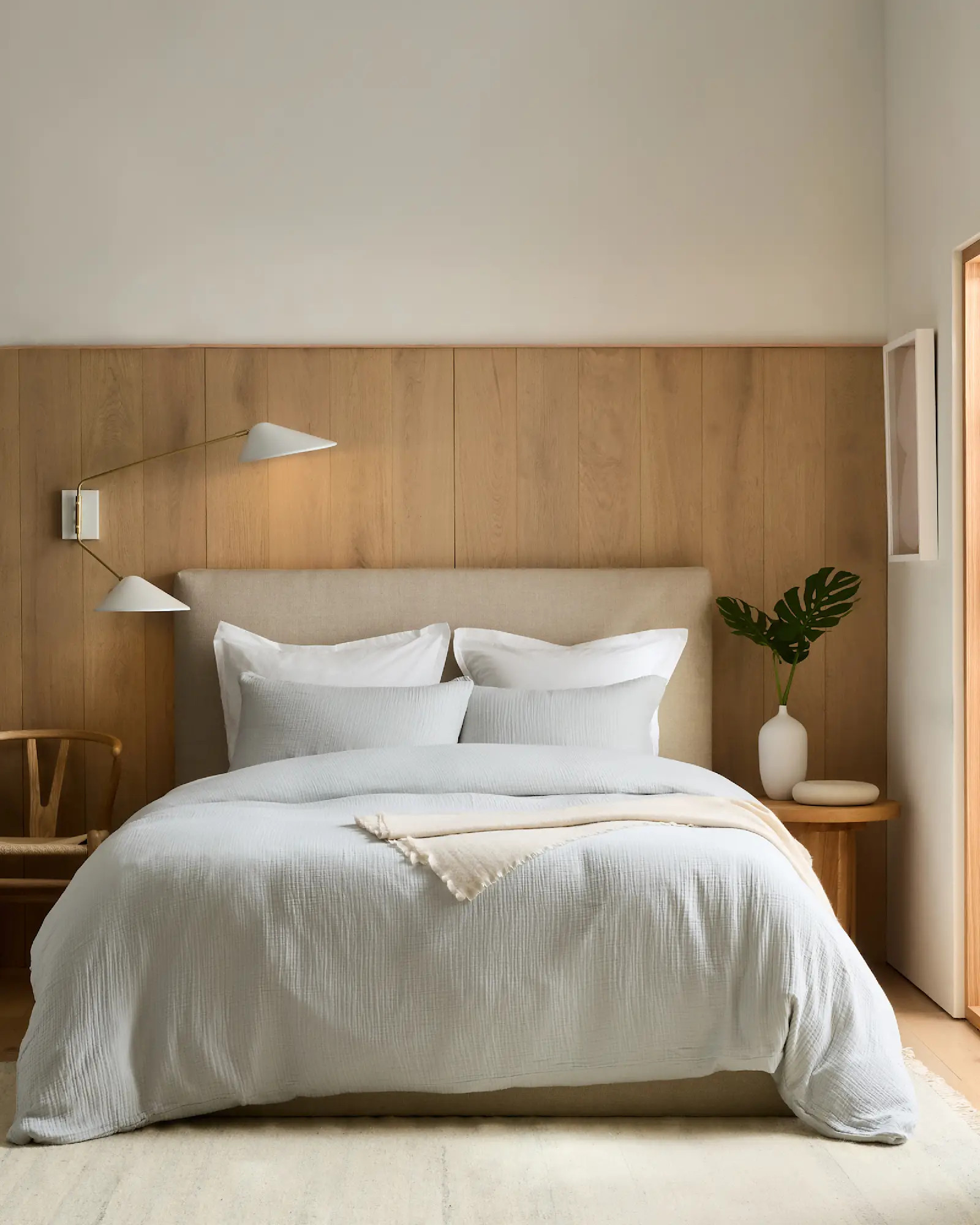 Organic Airy Gauze Duvet Cover Set in Mist | Quince