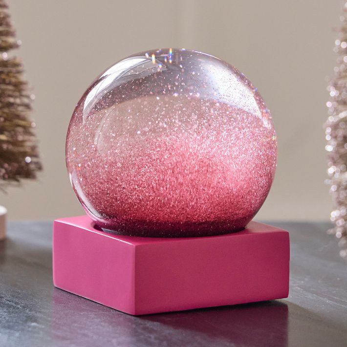 Pink Decorator Snow Globes | West Elm (US)