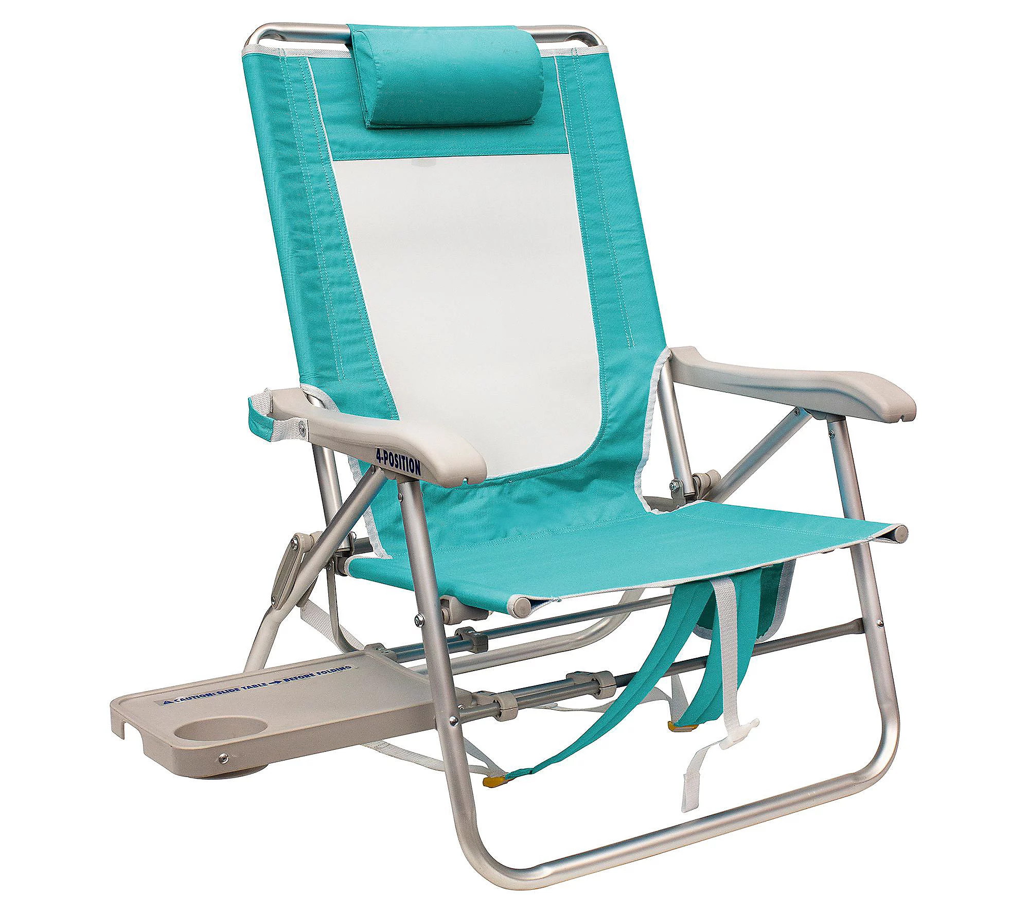GCI Outdoor Big Surf Beach Chair with Tray & Sunshade | QVC