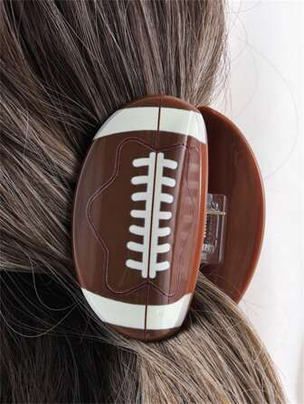 1pc Women Vintage Olive Green Football Styling Hair Claw Clip, Unique Simple Design Hair Accessor... | SHEIN