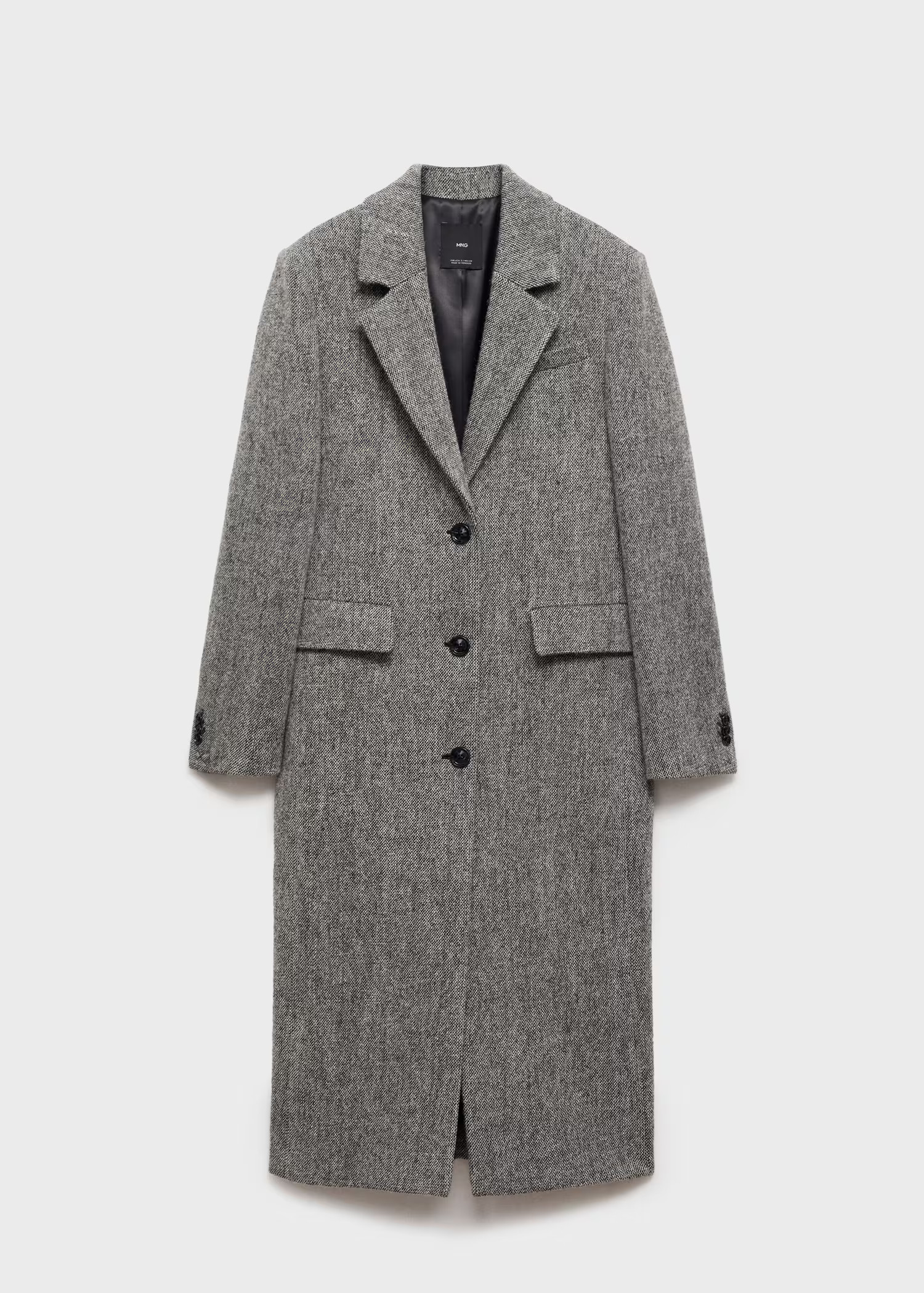 Flecked wool-blend coat - Women | MANGO United Kingdom | MANGO (UK)