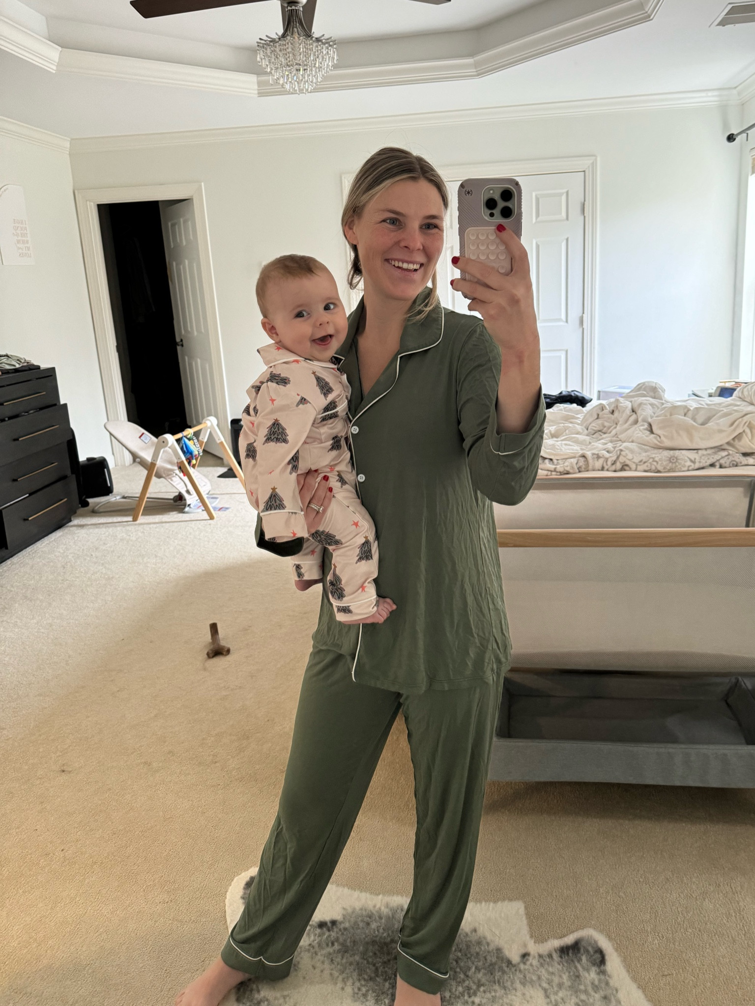 Who doesn’t love some matching Christmas Jammie’s for the family! But they don’t always need to match exactly. I had fun finding baby girl the cutest pair then just picked out pjs for mom and dad that matched the main accent color of her Jammie’s - I love it bc hers then stand out! Christmas tree Jammie’s linked. Kenny is 5 mo old but wearing size 6-12 months 🎄

#christmasPJs #christmasjammies #familypjs #holiday #kids

#LTKHoliday #LTKBaby #LTKFamily