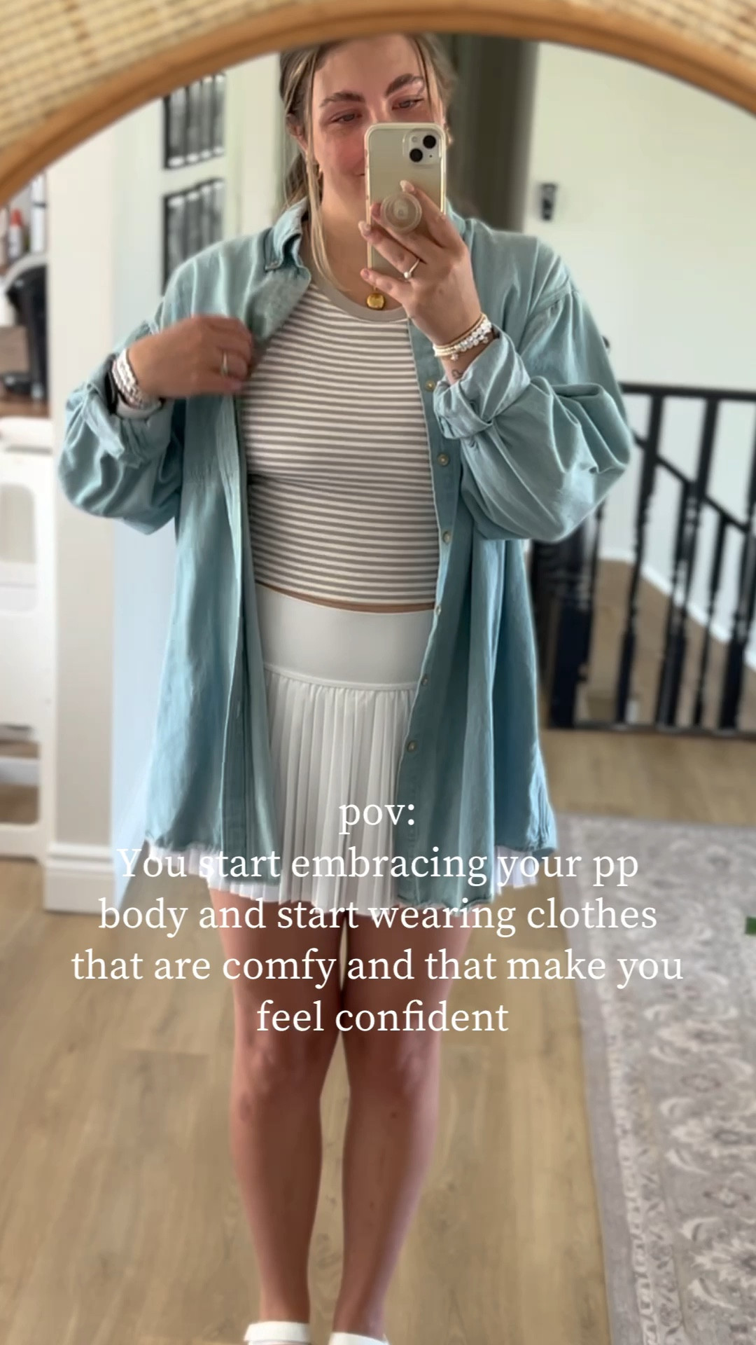 I refuse to wear anything that’s not comfy now LOL
skirt & shirt in L. Shoes size 8.
Jean shirt thrifted - linked a similar!

#LTKunder50 #LTKSeasonal #LTKfit