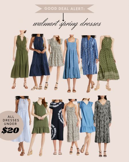 New Walmart Spring Dresses. Nothing over $20 and all available in sizes through xxxl.

#LTKsalealert #LTKfindsunder50 #LTKplussize