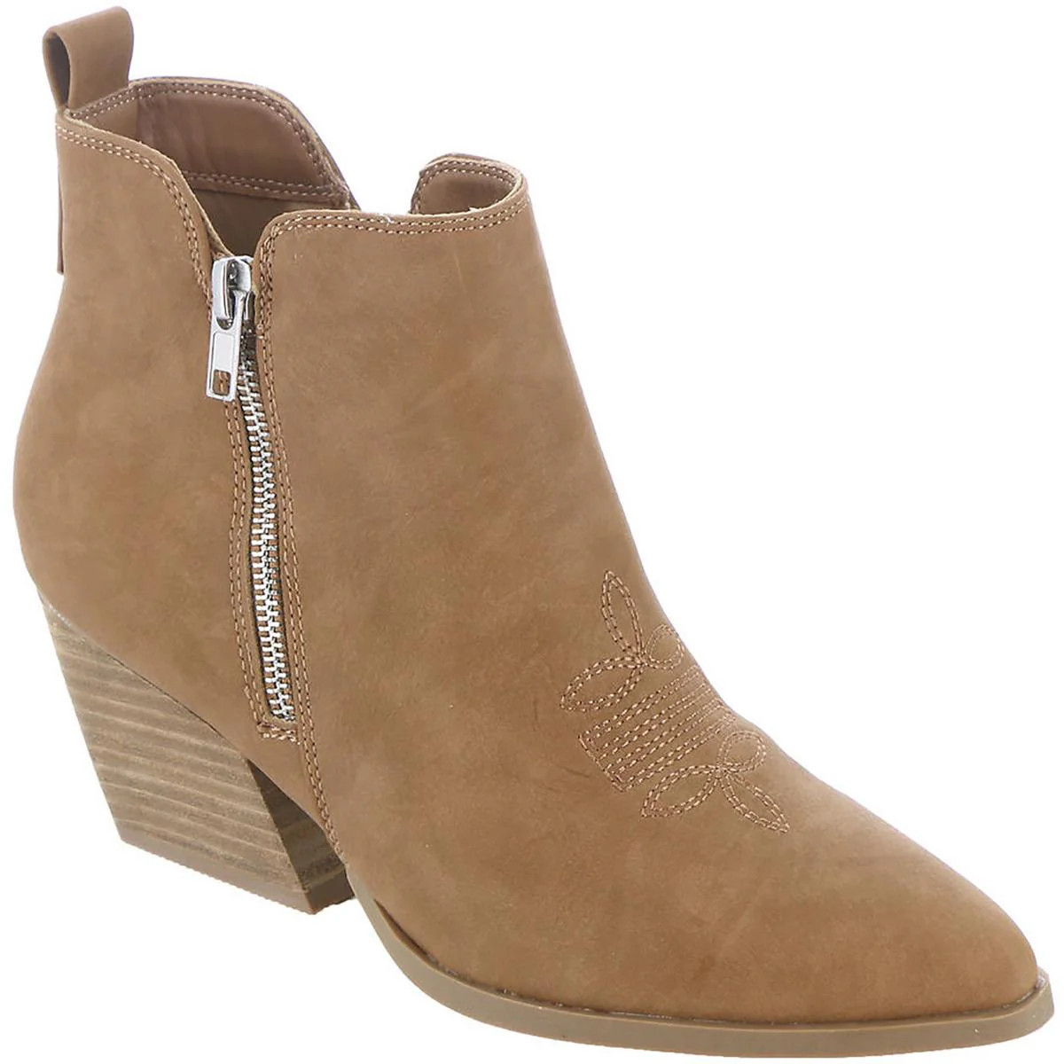 Kiki Womens Pointed Toe Faux Leather Booties | Shop Simon