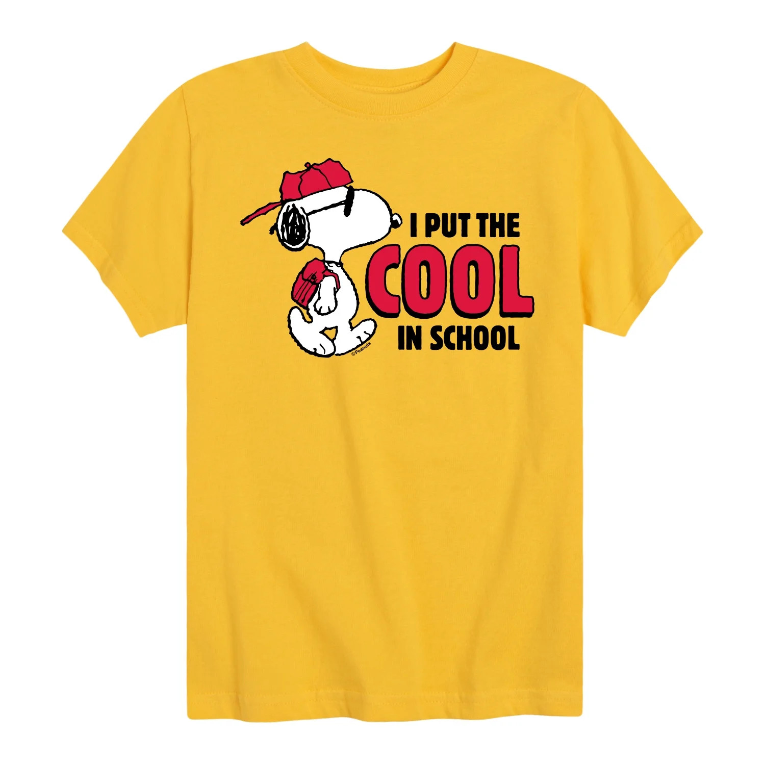 Peanuts - Snoopy - I Put the Cool in School - Toddler & Youth Short Sleeve Graphic T-Shirt | Walmart (US)