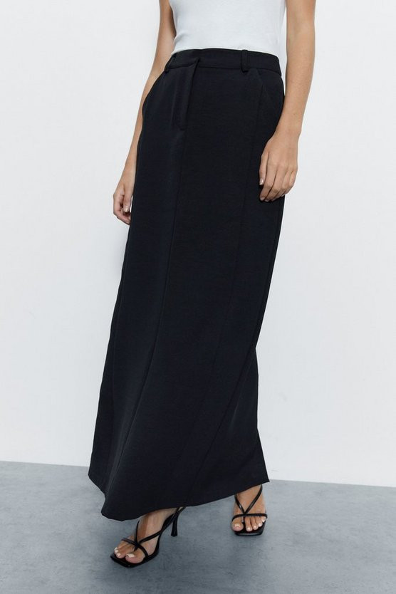 Premium Tailored Seamed Maxi Skirt | Warehouse UK & IE