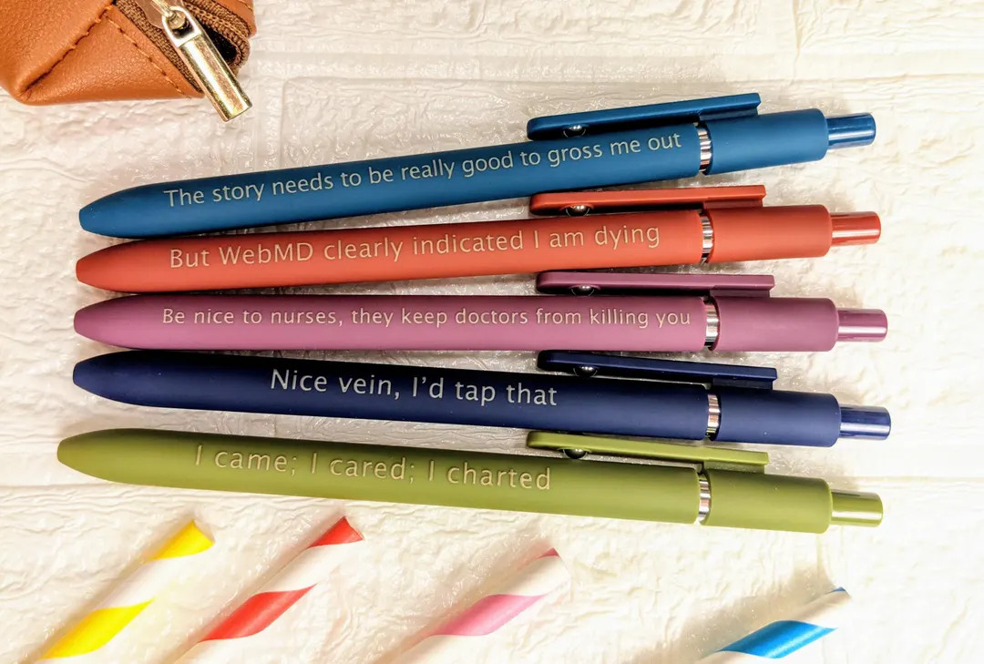 Registered Nurse Personalized Pens｜set of 5 Custom Laser Engraved Soft Touch Pens｜doctor Nurs... | Etsy (US)