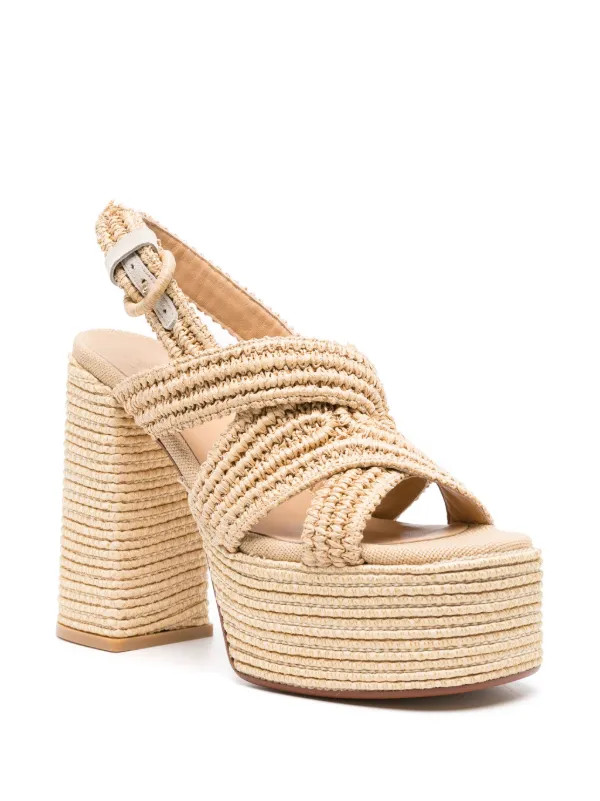Castañer Fulvia woven-raffia Sandals - Farfetch | Farfetch Global