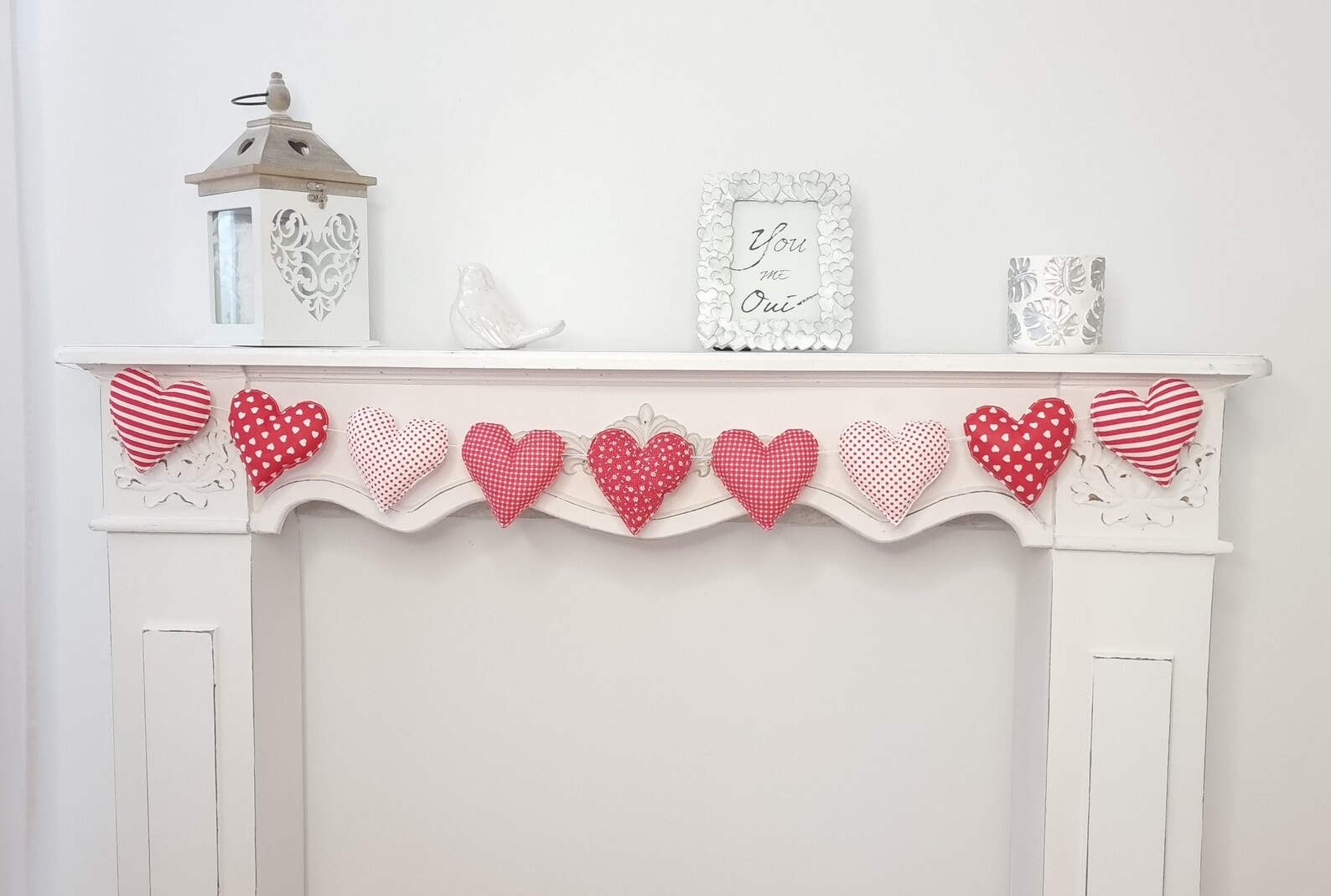 Red Heart Garland Valentines Day Heart Garland Fall in Love | Etsy | Etsy (US)