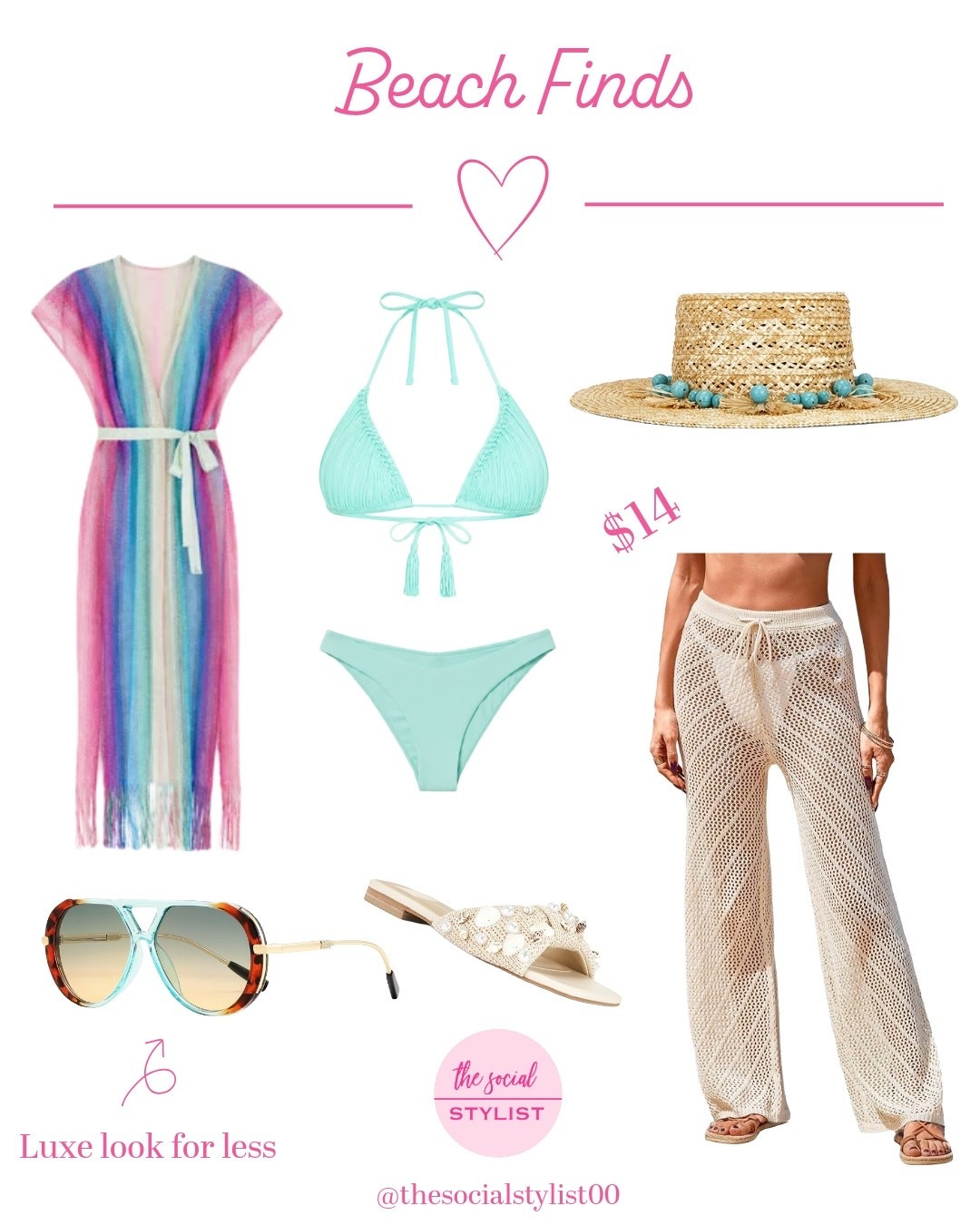 Beach finds 🌴☀️ From colorful coverups + resort-worthy accessories to $14 crochet beach pants 👀 These are going straight into my vacation wardrobe.

#beachfinds #vacationstyle #resortwear #affordablefashion #luxelookforless #beachoutfit #summerstyle #vacationoutfits #swimwear #thesocialstylist

#LTKSwim #LTKTravel
