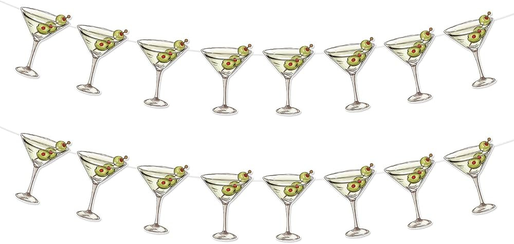 Martini Party Banner, A Tini Bit Older Martini Banner Garland, Dirty Martini Banner, Martini Birt... | Amazon (US)