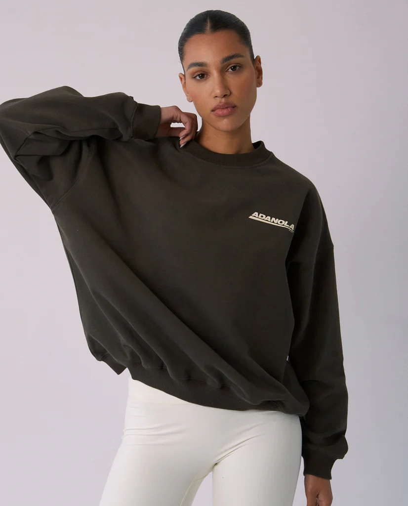 Adanola Oversized Sweatshirt - Forest Brown | Adanola UK