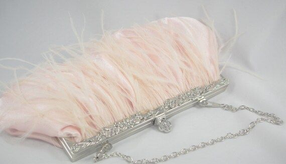 Blush Pink Clutch, Ostrich Feather Clutch, Blush Bridal Handbag, Wedding Clutch, Blush Bridesmaid Cl | Etsy (US)