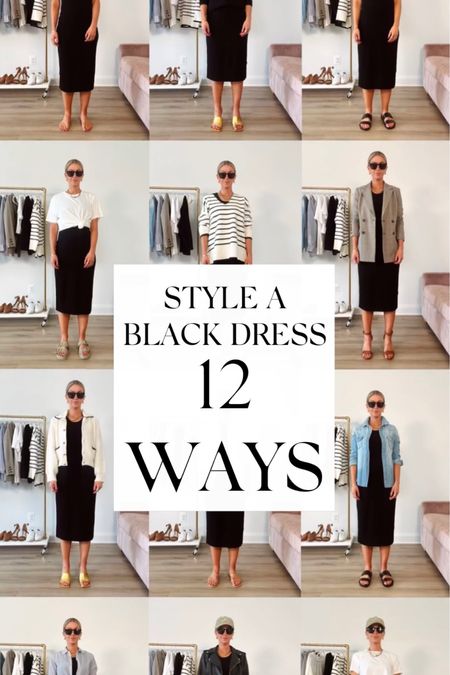 12 ways to style a simple black tank dress. I’m wearing a Medium in the tank dress - its lined and great quality! 

#LTKunder100 #LTKtravel #LTKstyletip