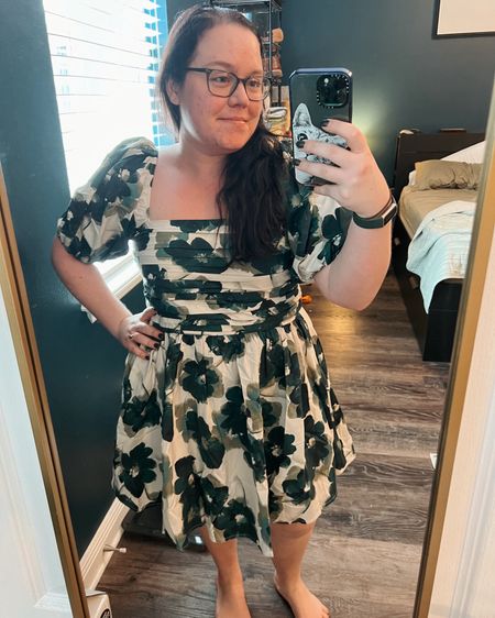 This Emerson mini dress from Abercrombie is so cute! It has pockets and is super comfy. It’s a heavier fabric so it holds its shape well. Fits true to size. It felt a little snug when putting it on in my typical size (it’s a pull over dress, no zipper) but was definitely the right fit once I got it on. Super flattering dress for petites! It comes in a bunch of colors and florals for summer, tagging them here 

#LTKSeasonal #LTKMidsize #LTKStyleTip