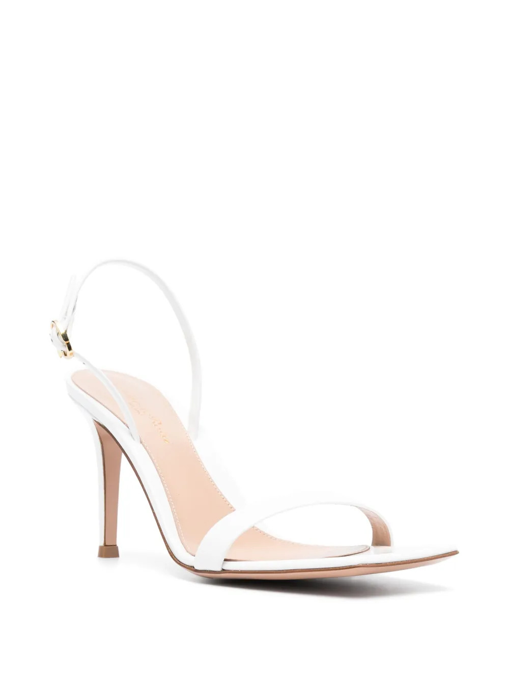 Gianvito Rossi Ribbon Stiletto 85mm Leather Sandals - Farfetch | Farfetch Global