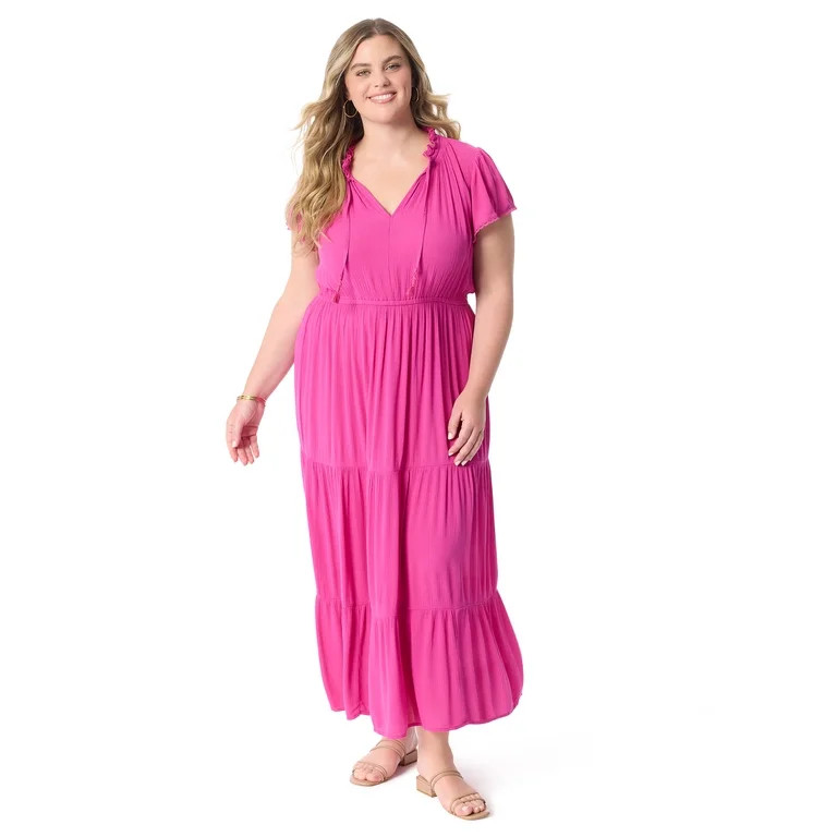 Jessica Simpson Women's and Women's Plus Lexie Maxi Dress, Sizes XS-5X - Walmart.com | Walmart (US)