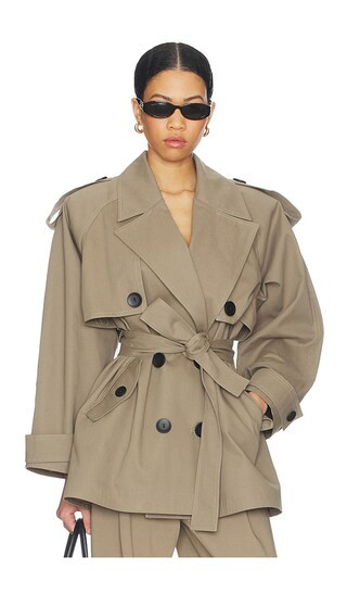 Khaki Terra Trenchcoat in Khaki | Revolve Clothing (Global)