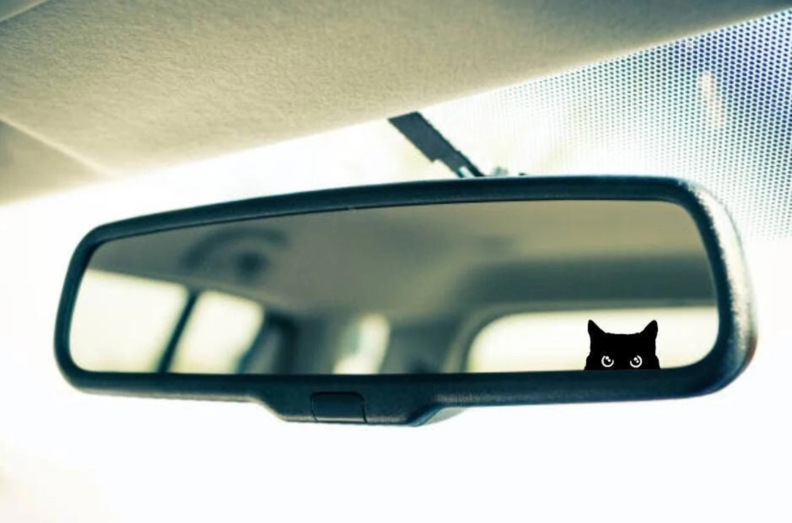 Cat Peeker Decal, Car Decal, Black Cat Peeker Sticker, Blank Button, Vinyl Decal, Car Stickers, V... | Etsy (US)