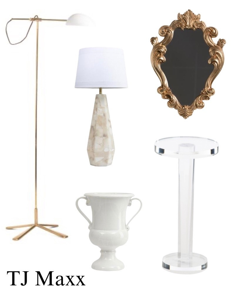 Aerin floor lamp, Howard Elliot acrylic side table, table, lamp, mirror, Golds, or Nate, French, modern, coastal, living room, office, bedroom, White.

#LTKSaleAlert #LTKHome