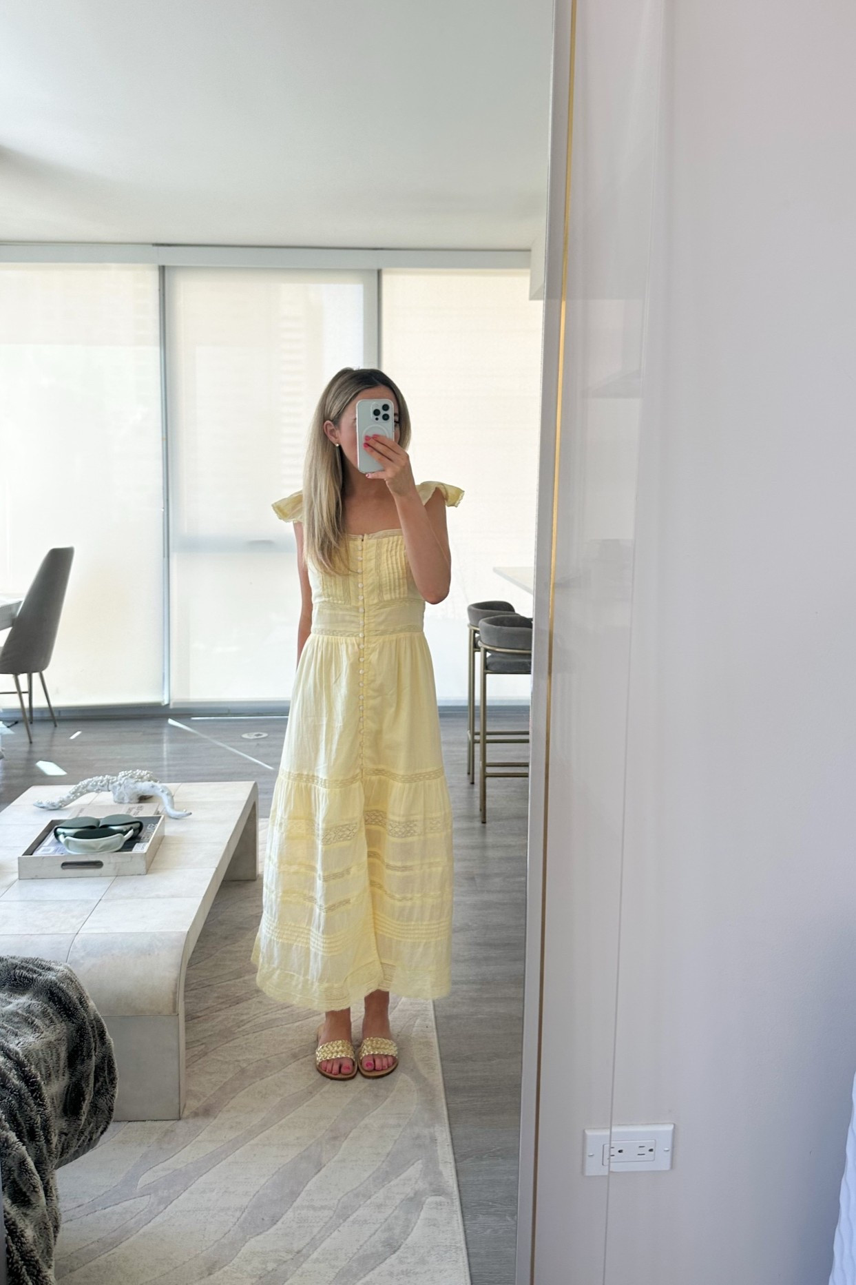 Chicago: Daily Outfit 
* dress is on sale this weekend

summer outfit, summer dress, pale yellow dress, butter yellow, vacation dress, warm weather outfit

#LTKootd #LTKSaleAlert #LTKPetite
