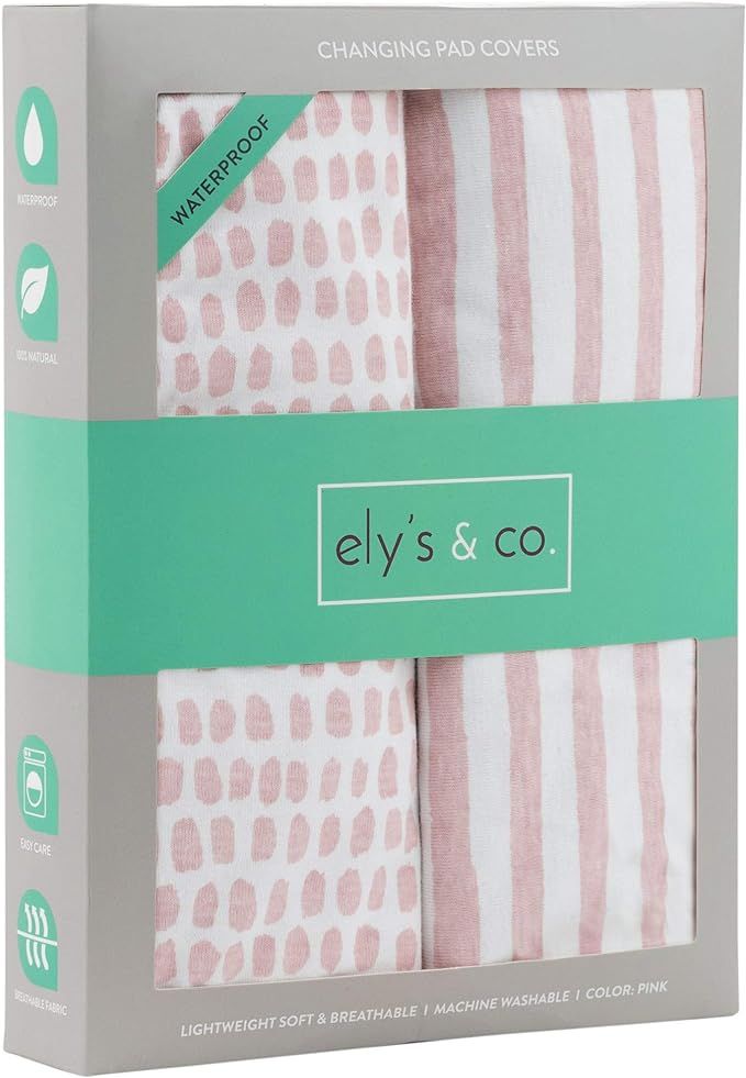Waterproof Changing Pad Cover Set | Cradle Sheet Set by Ely's & Co no Need for Changing Pad Liner... | Amazon (US)
