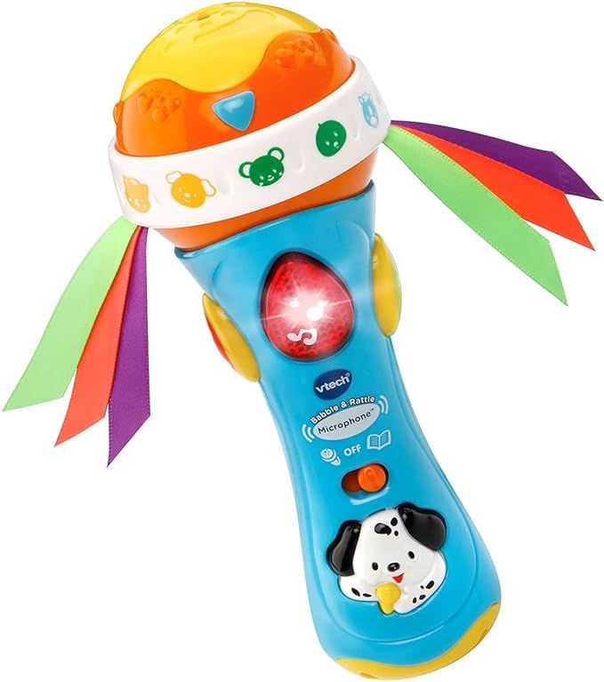 VTech Baby Babble and Rattle Microphone, Blue | Amazon (US)